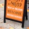 Glitzhome&#xAE; 24&#x22; Halloween Wooden &#x22;Candy Shop&#x22; Standing Or Hanging Easel Sign